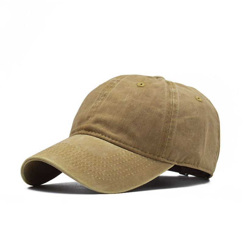 Vintage Washed 100% cotton 6 Panel Cap HS-WASH01 print logo 12