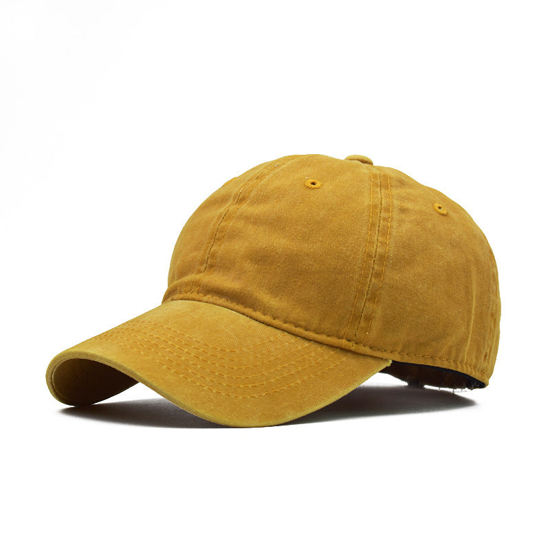 Vintage Washed 100% cotton 6 Panel Cap HS-WASH01 print logo 36