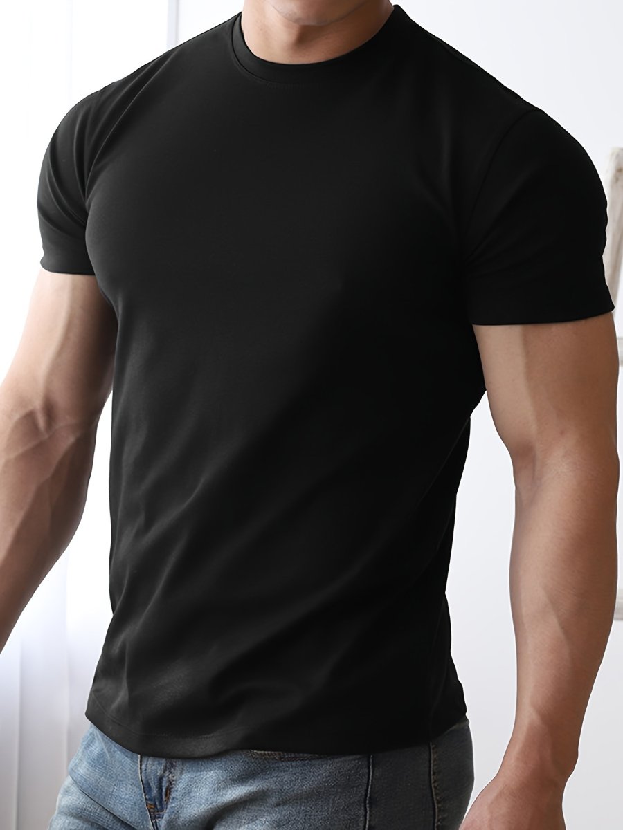 Mens Sports Fitness 95% Polyester 5% Spandex T Shirt HX-195 print logo 21