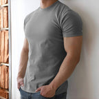 Mens Sports Fitness 95% Polyester 5% Spandex T Shirt HX-195 print logo 13