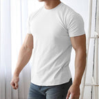 Mens Sports Fitness 95% Polyester 5% Spandex T Shirt HX-195 print logo 2