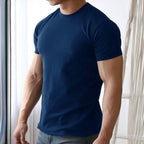 Mens Sports Fitness 95% Polyester 5% Spandex T Shirt HX-195 print logo 14