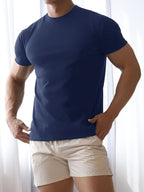Mens Sports Fitness 95% Polyester 5% Spandex T Shirt HX-195 print logo 15