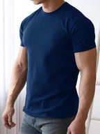 Mens Sports Fitness 95% Polyester 5% Spandex T Shirt HX-195 print logo 24