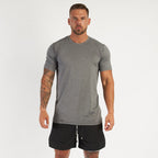 Mens Sports Workout 95% cotton 5% spandex Tshirt HX-TX06 print logo 1