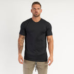 Mens Sports Workout 95% cotton 5% spandex Tshirt HX-TX06 print logo 12