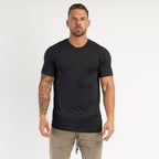 Mens Sports Workout 95% cotton 5% spandex Tshirt HX-TX06 print logo 29
