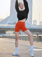 Womens Sports Cycling 75%Nyolon 25%Spandex Shorts K0017 print logo 27