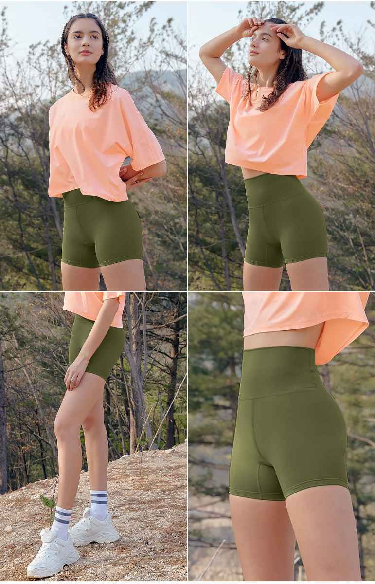 Womens Sports Cycling 75%Nyolon 25%Spandex Shorts K0017 print logo 52