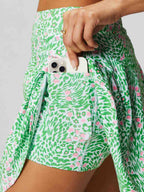 Womens Workout Training 90%Polyester 10%Spandex  Tennis Skirt KJ0312 print logo 12
