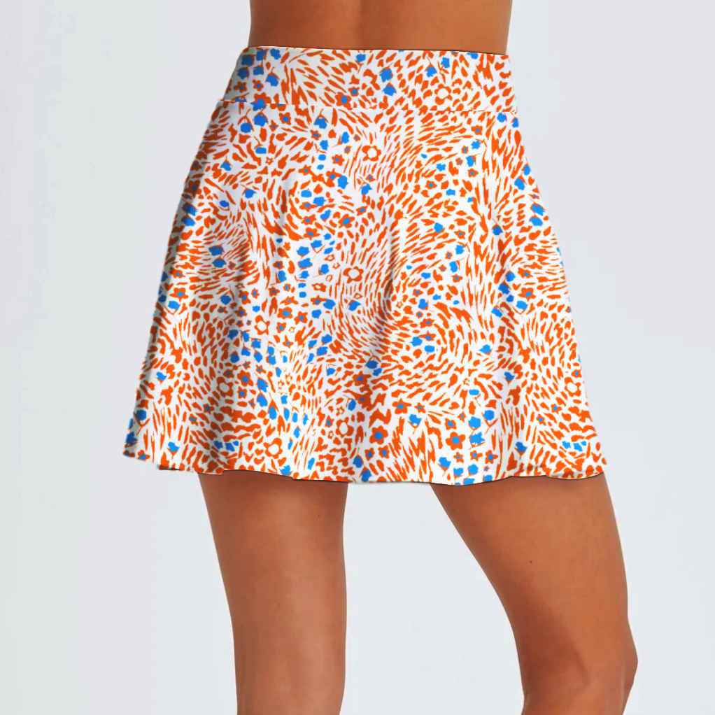Womens Workout Training 90%Polyester 10%Spandex  Tennis Skirt KJ0312 print logo 14