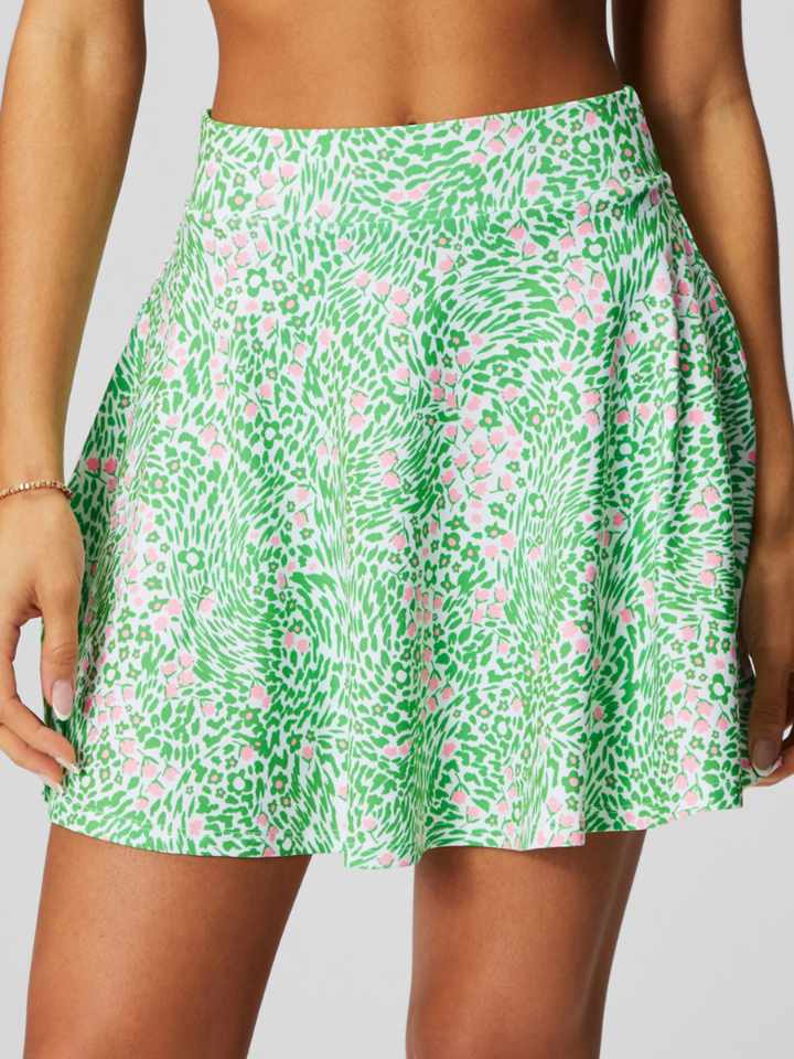 Womens Workout Training 90%Polyester 10%Spandex  Tennis Skirt KJ0312 print logo 19