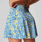 Womens Workout Training 90%Polyester 10%Spandex  Tennis Skirt KJ0312 print logo 2