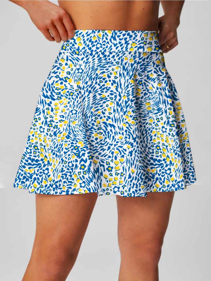 Womens Workout Training 90%Polyester 10%Spandex  Tennis Skirt KJ0312 print logo 26