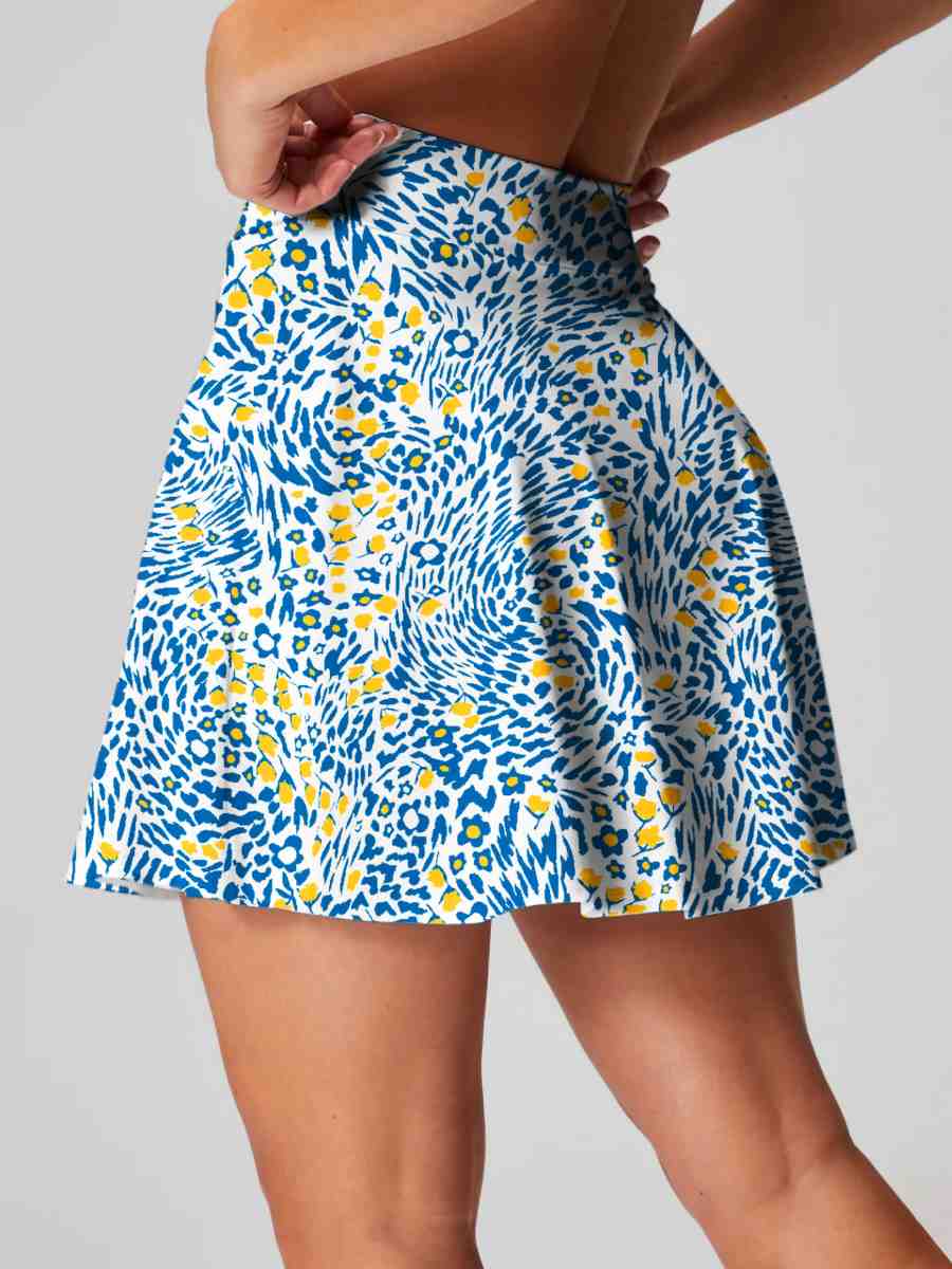 Womens Workout Training 90%Polyester 10%Spandex  Tennis Skirt KJ0312 print logo 27