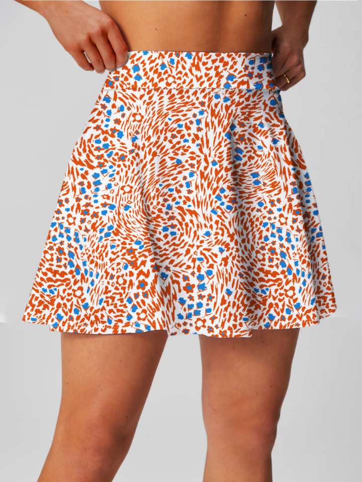 Womens Workout Training 90%Polyester 10%Spandex  Tennis Skirt KJ0312 print logo 34