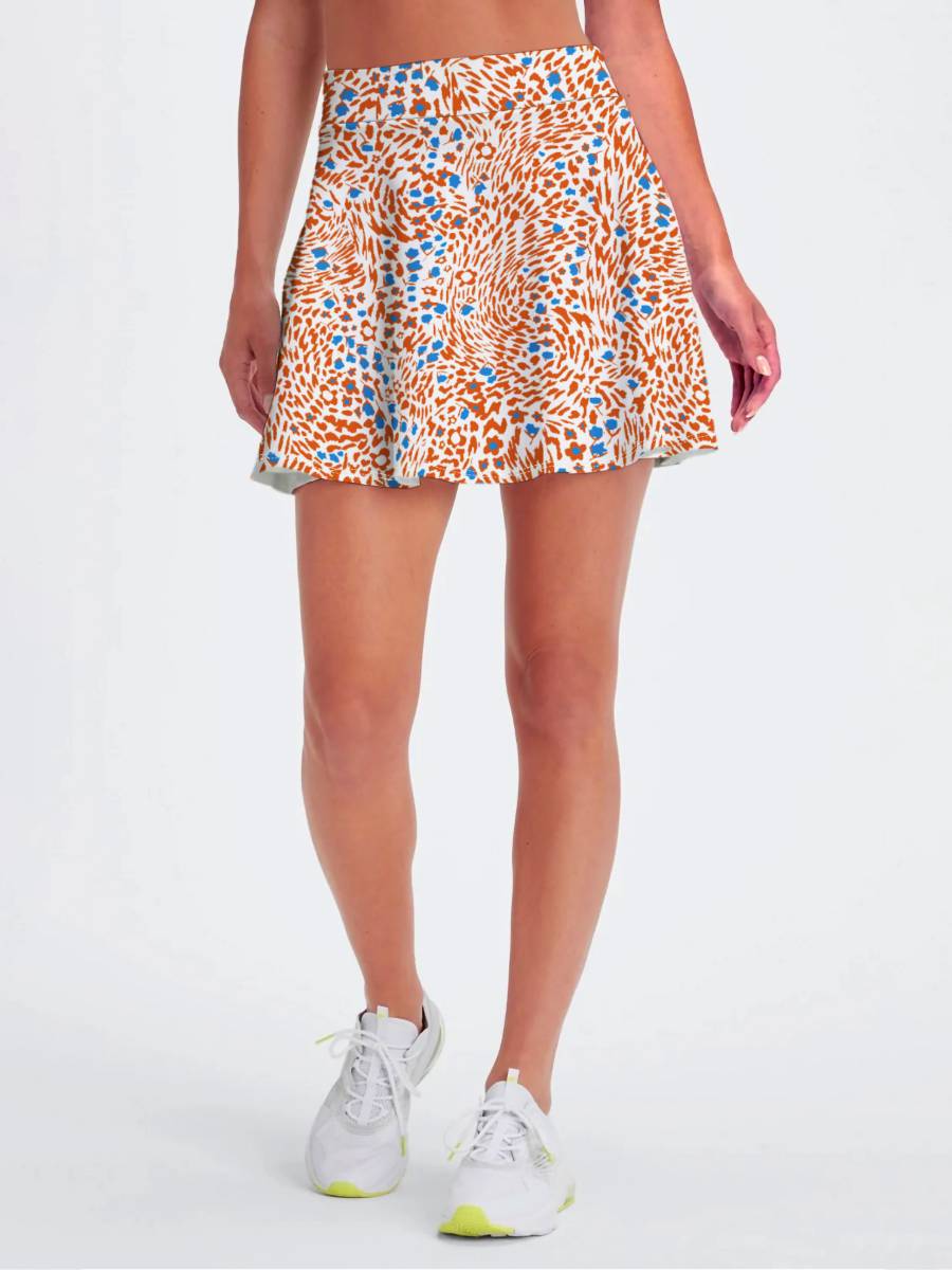 Womens Workout Training 90%Polyester 10%Spandex  Tennis Skirt KJ0312 print logo 35