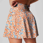 Womens Workout Training 90%Polyester 10%Spandex  Tennis Skirt KJ0312 print logo 8