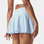 Womens Sports Casual 90%Polyester 10%Spandex Tennis Skirt KJ0407 print logo 10