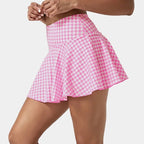 Womens Sports Casual 90%Polyester 10%Spandex Tennis Skirt KJ0407 print logo 12