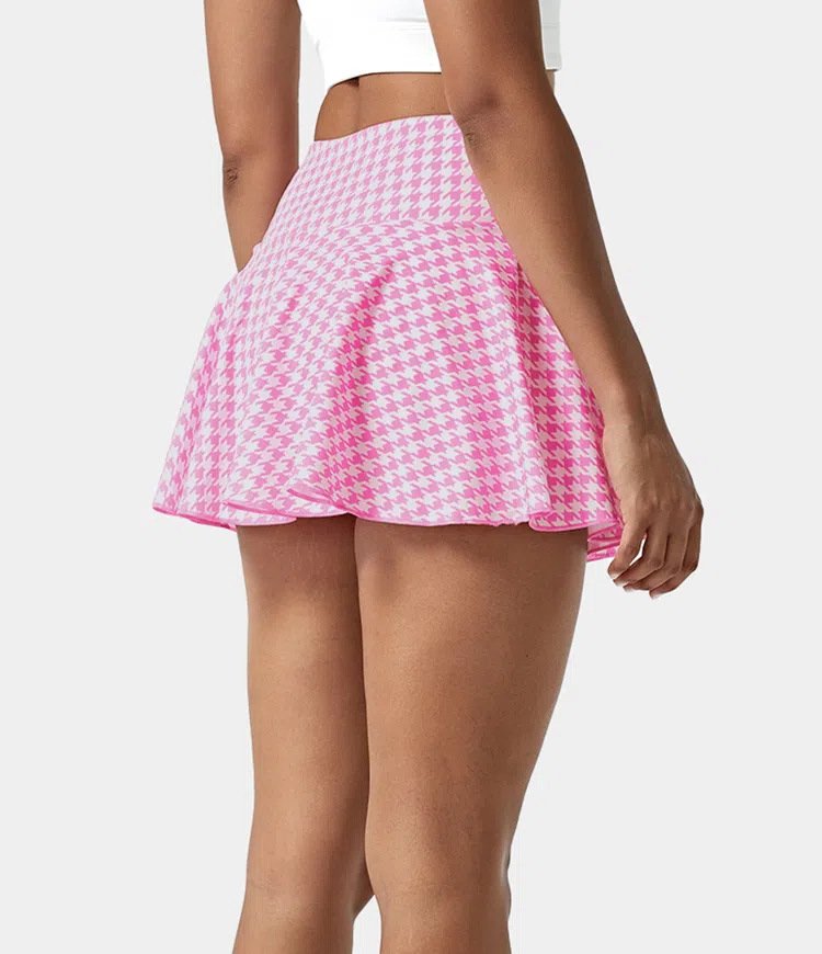 Womens Sports Casual 90%Polyester 10%Spandex Tennis Skirt KJ0407 print logo 19