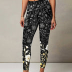 Womens Training Fitness 80%Nyolon 20%Spandex Leggings KJ0410 KJ0411 KJ0412  print logo 13