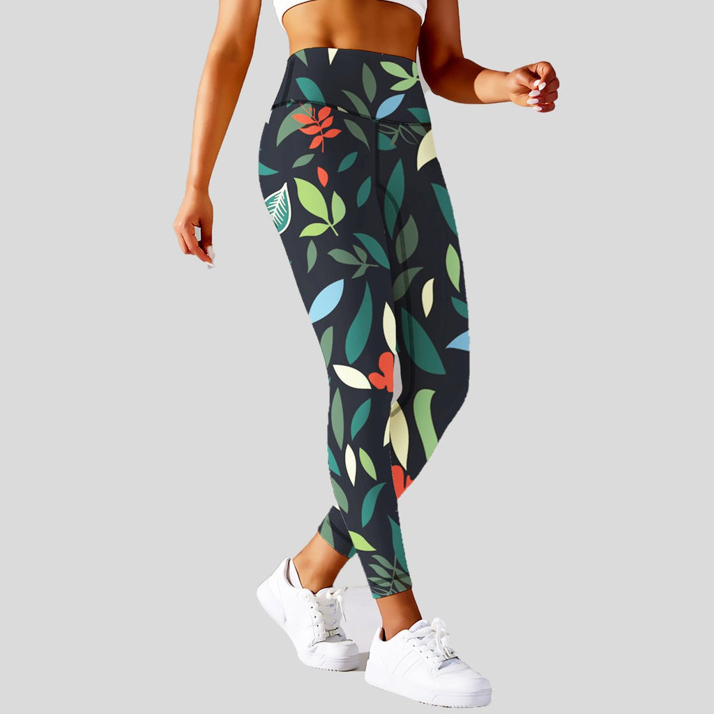 Womens Training Fitness 80%Nyolon 20%Spandex Leggings KJ0410 KJ0411 KJ0412  print logo 16
