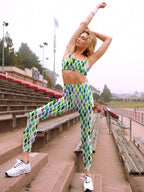 Womens Training Fitness 80%Nyolon 20%Spandex Leggings KJ0410 KJ0411 KJ0412  print logo 18
