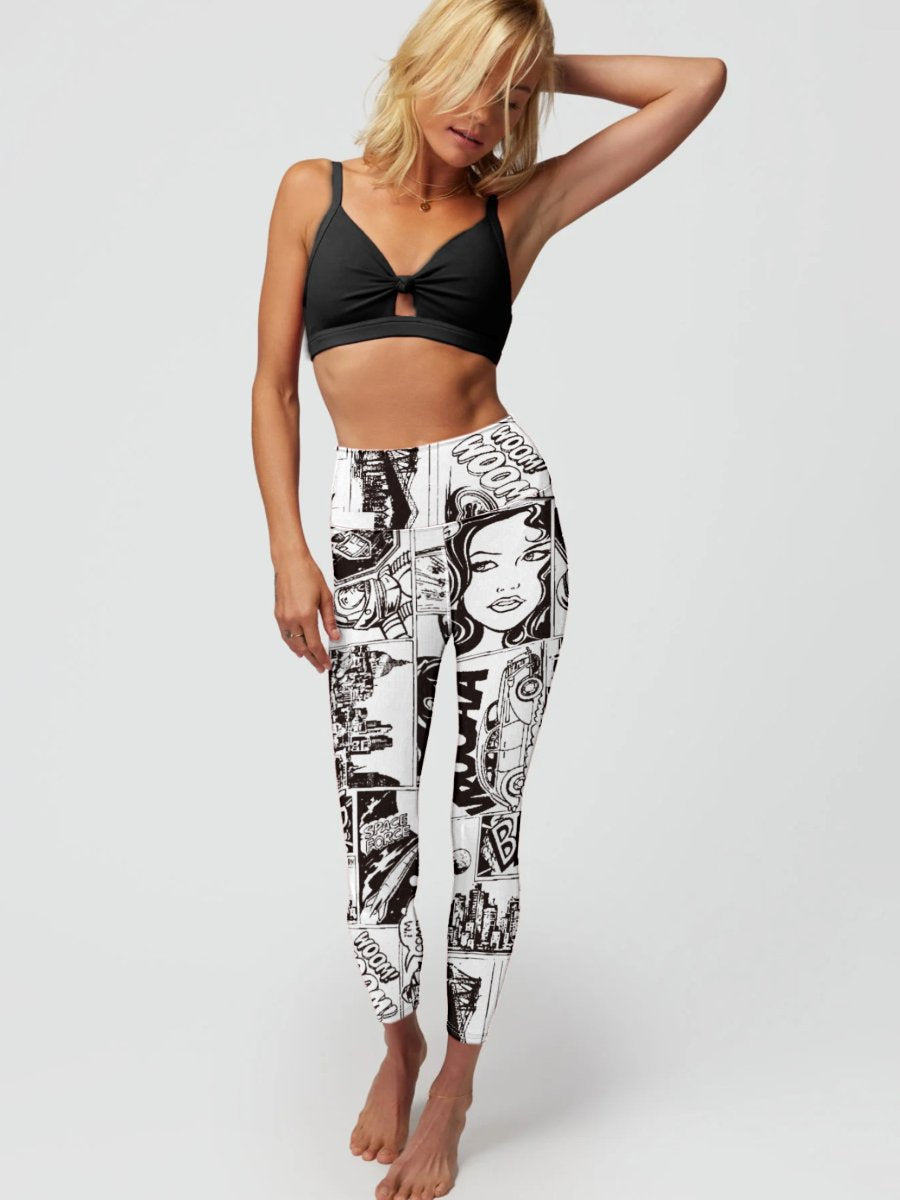 Womens Training Fitness 80%Nyolon 20%Spandex Leggings KJ0410 KJ0411 KJ0412  print logo 32