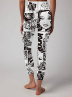Womens Training Fitness 80%Nyolon 20%Spandex Leggings KJ0410 KJ0411 KJ0412  print logo 33