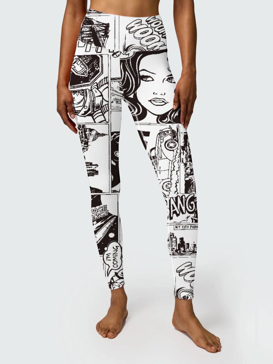 Womens Training Fitness 80%Nyolon 20%Spandex Leggings KJ0410 KJ0411 KJ0412  print logo 35