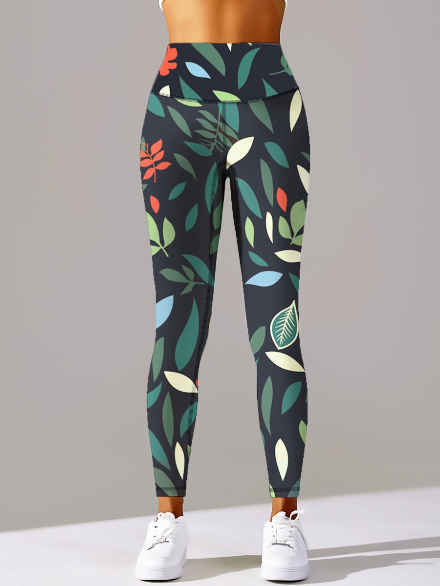 Womens Training Fitness 80%Nyolon 20%Spandex Leggings KJ0410 KJ0411 KJ0412  print logo 44
