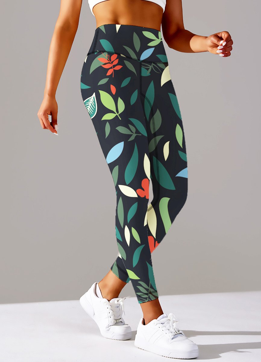 Womens Training Fitness 80%Nyolon 20%Spandex Leggings KJ0410 KJ0411 KJ0412  print logo 46