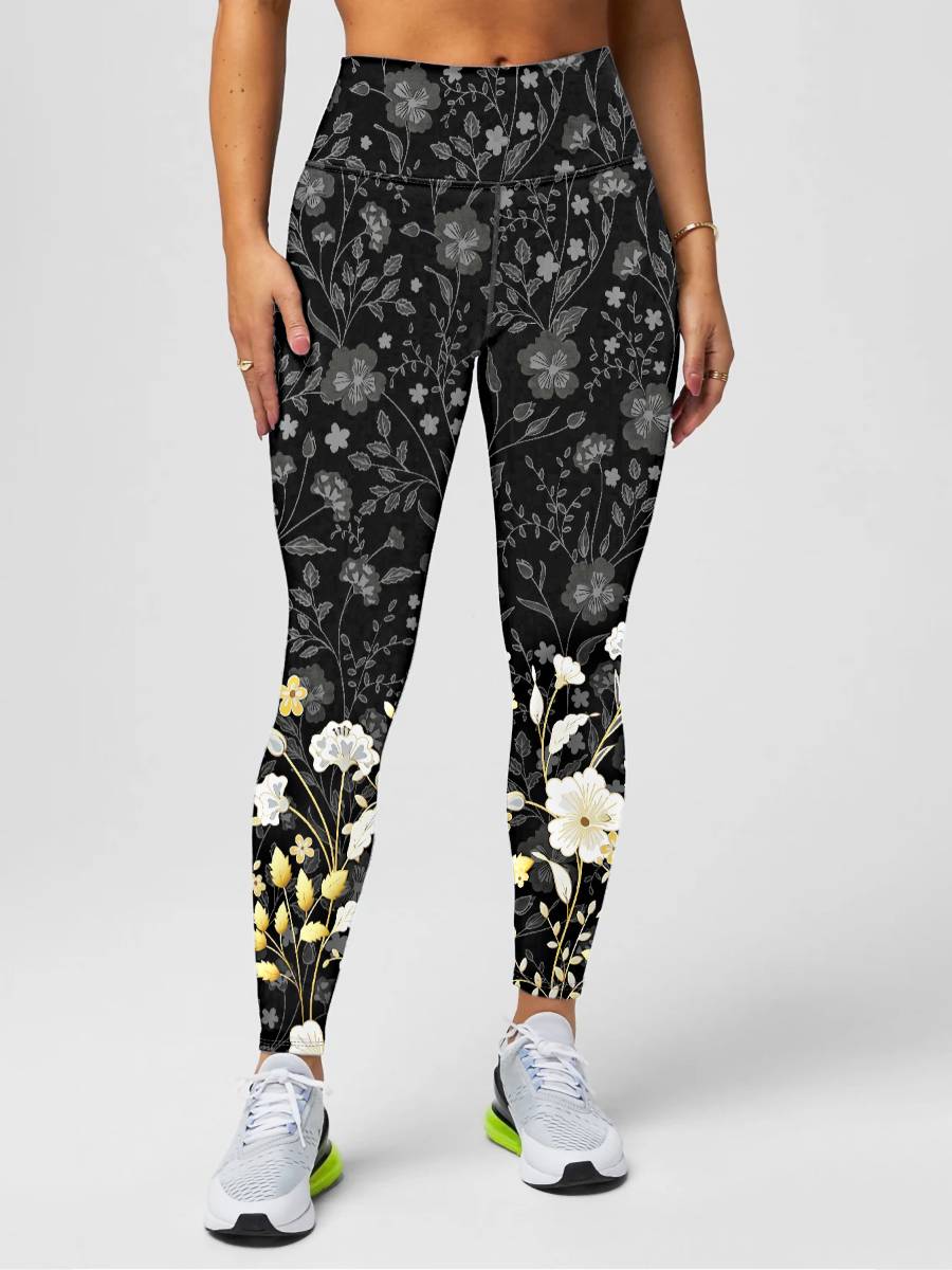 Womens Training Fitness 80%Nyolon 20%Spandex Leggings KJ0410 KJ0411 KJ0412  print logo 6