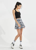 Womens Sports Fitness Polyester Spandex Tennis Set KJ0514+WX0101 - Skirt print logo 46