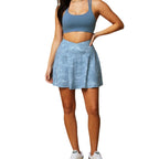Womens Fitness Workout 90%Polyester 10%Spandex Tennis Skirt KJ0517 print logo 8
