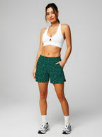 Womens Casual Fitness 90%Polyester 10%Spandex Shorts KJ0519 print logo 3