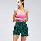 Womens Casual Fitness 90%Polyester 10%Spandex Shorts KJ0519 print logo 5