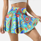 Womens Activewear Sports 90%Polyester 10%Spandex  Tennis Skirt KJ0601 KJ0602 KJ0603 print logo 13