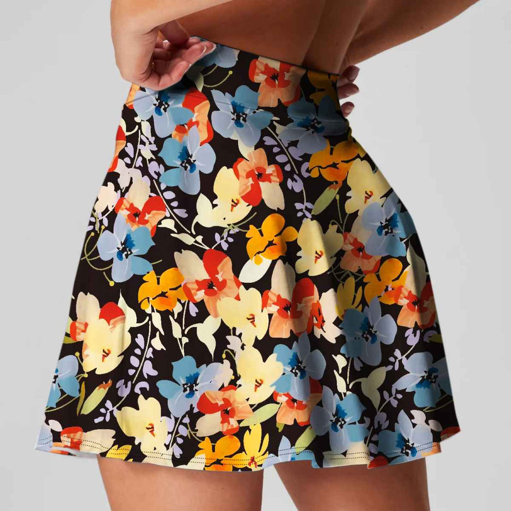 Womens Activewear Sports 90%Polyester 10%Spandex  Tennis Skirt KJ0601 KJ0602 KJ0603 print logo 2