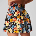 Womens Activewear Sports 90%Polyester 10%Spandex  Tennis Skirt KJ0601 KJ0602 KJ0603 print logo 2