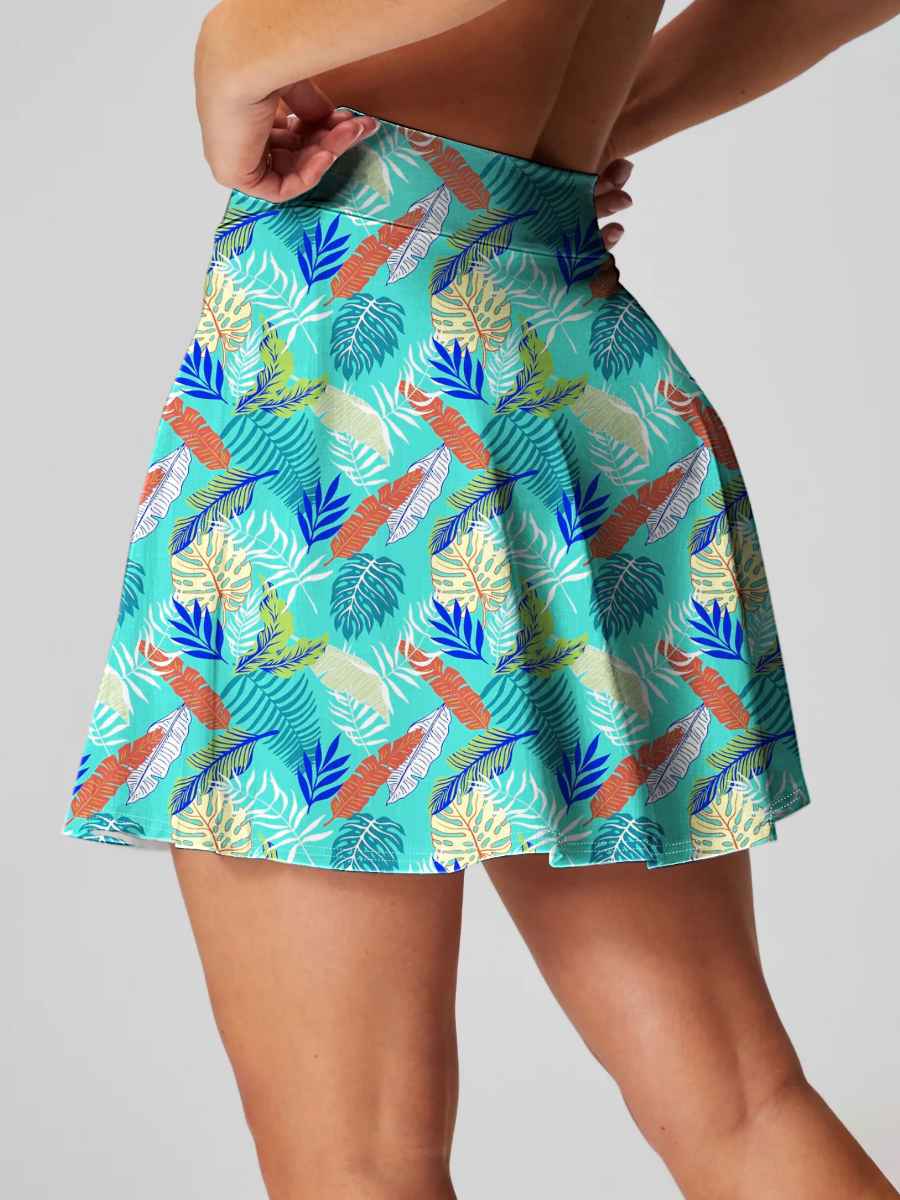 Womens Activewear Sports 90%Polyester 10%Spandex  Tennis Skirt KJ0601 KJ0602 KJ0603 print logo 24
