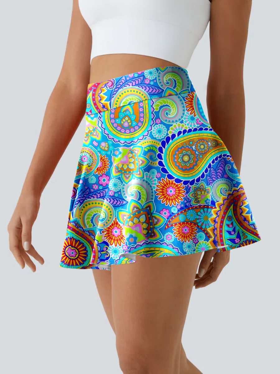 Womens Activewear Sports 90%Polyester 10%Spandex  Tennis Skirt KJ0601 KJ0602 KJ0603 print logo 29