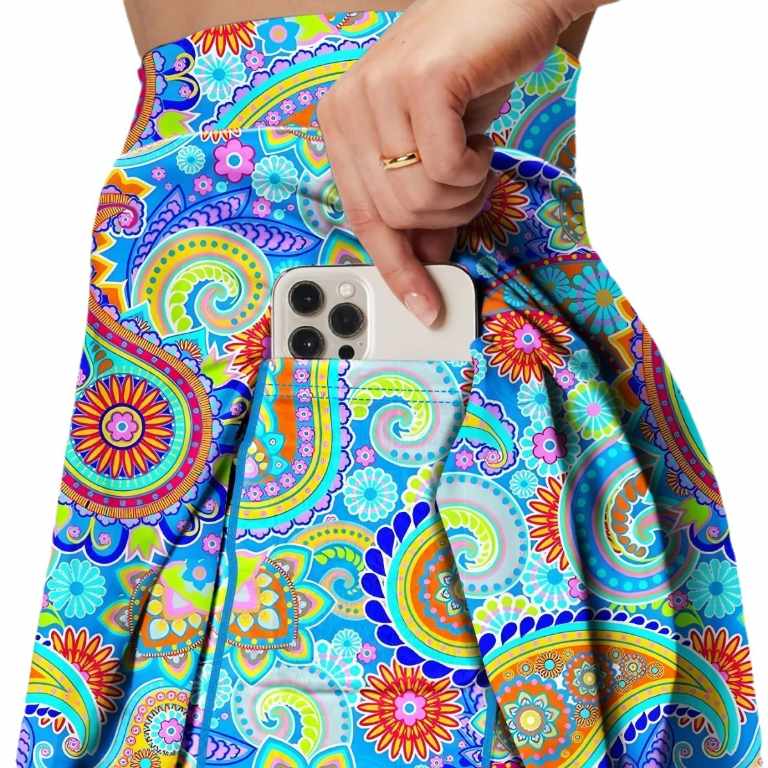Womens Activewear Sports 90%Polyester 10%Spandex  Tennis Skirt KJ0601 KJ0602 KJ0603 print logo 9