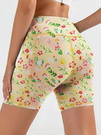Womens Activewear Yoga 90%Polyester 10%Spandex Shorts KJ5011 print logo 14