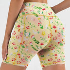 Womens Activewear Yoga 90%Polyester 10%Spandex Shorts KJ5011 print logo 2