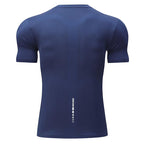 Mens Sports Fitness 88%polyester 12%spandex  T-shirt L-323132 - Honfitwear