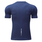 Mens Sports Fitness 88%polyester 12%spandex  T-shirt L-323132