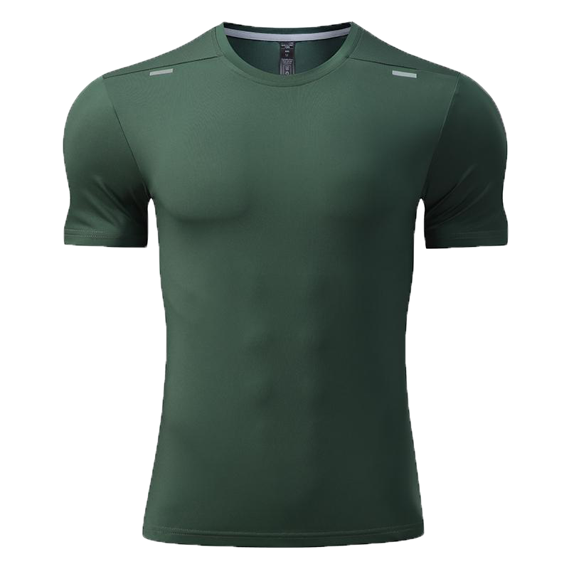 Mens Sports Fitness 88%polyester 12%spandex  T-shirt L-323132