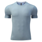 Mens Sports Fitness 88%polyester 12%spandex  T-shirt L-323132 - Honfitwear
